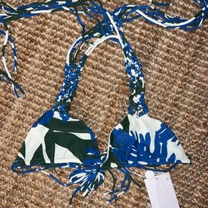 MIKOH Kula Woven Detailed top in vintage Tahiti forest  NWT